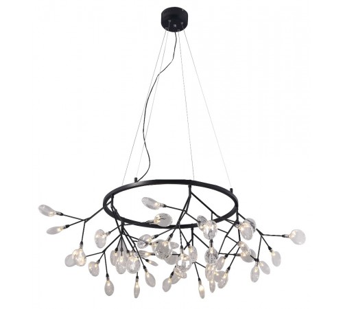 Светильник подвесной Crystal Lux EVITA SP45 D BLACK/TRANSPARENT