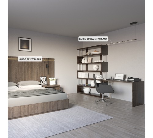 Бра Crystal Lux LARGO AP12W BLACK