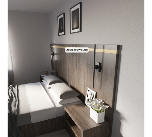 Бра Crystal Lux LARGO AP12W BLACK