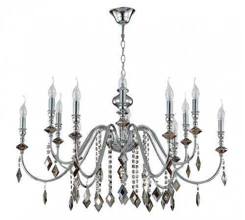 Люстра Crystal Lux MERCEDES SP6+6 CHROME/SMOKE