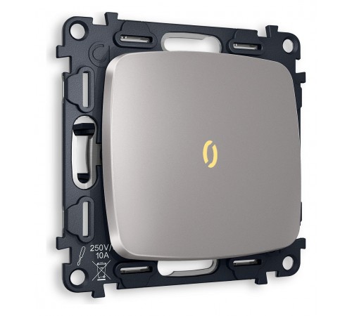 Выключатель проходной одноклавишный с подсветкой без рамки Ambrella Volt MO502030 Quant