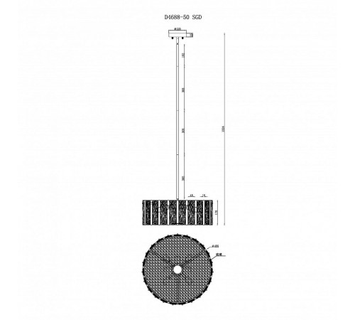 Светильник на штанге iLamp D4688-50 SGD Panorama