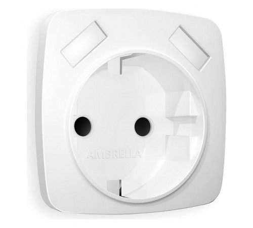 Накладка для розетки с заземлением и со шторками и 2хUSB type A Ambrella Volt OP1290 Quant