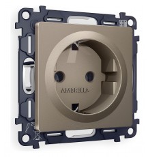 Розетка с заземлением, без рамки Ambrella Volt MA636010 Quant