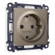 Розетка с заземлением, без рамки Ambrella Volt MA636010 Quant