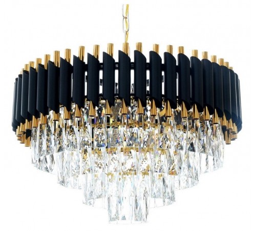 Подвесная люстра LUMINA DECO LDP 6003-550 BK+F.GD Funneli