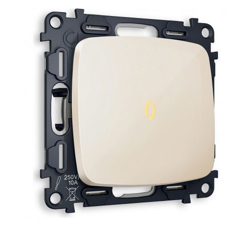 Выключатель проходной одноклавишный с подсветкой без рамки Ambrella Volt MO302030 Quant