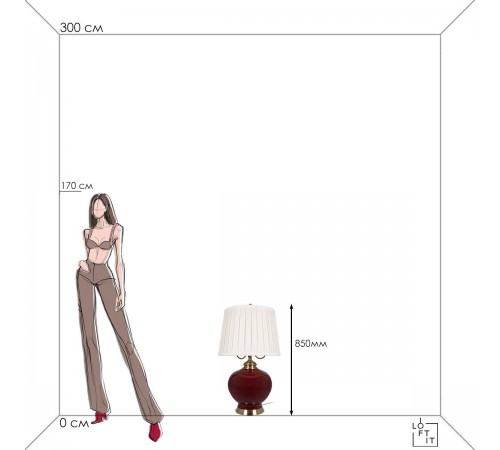 Настольная лампа декоративная Loft it 10267T/L Ruby