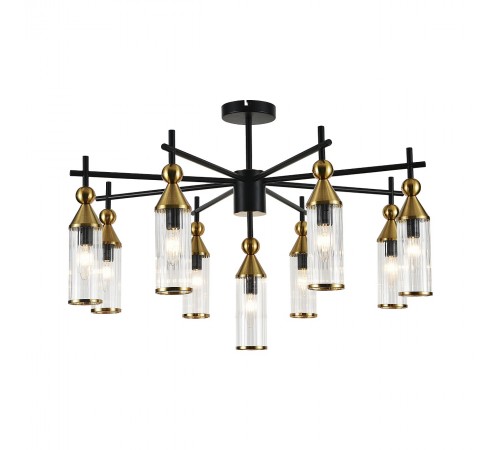 Люстра на штанге Indigo 13037/9R Black Torazzo