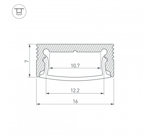 Профиль накладной Arlight 037110 SL-SLIM