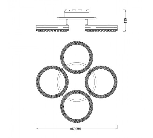 Потолочная люстра Escada 10276/4LED APP Albus