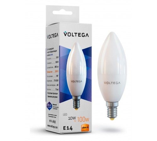 Лампа светодиодная Voltega 7064 Candle 10W
