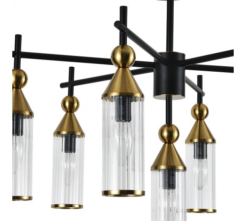 Люстра на штанге Indigo 13037/7R Black Torazzo