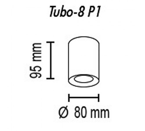 Накладной светильник TopDecor Tubo8 P1 20 Tubo8