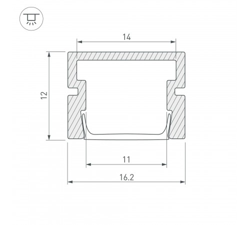 Профиль накладной Arlight 044334 PDS