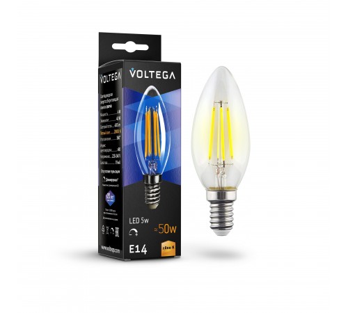 Лампа светодиодная Voltega 8460 Candle dim 5W