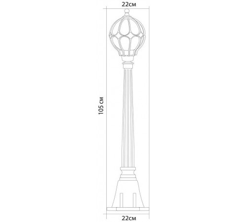 Наземный высокий светильник Feron 11375 Сфера
