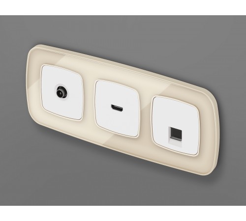 Накладка для розетки RJ-11 или RJ-45 Ambrella Volt OP1120 Quant