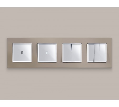 Выключатель проходной одноклавишный с подсветкой Ambrella Volt MA402035 Quant