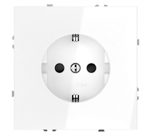 Розетка с заземлением и со шторкой, без рамки Voltum VLS040201 S70