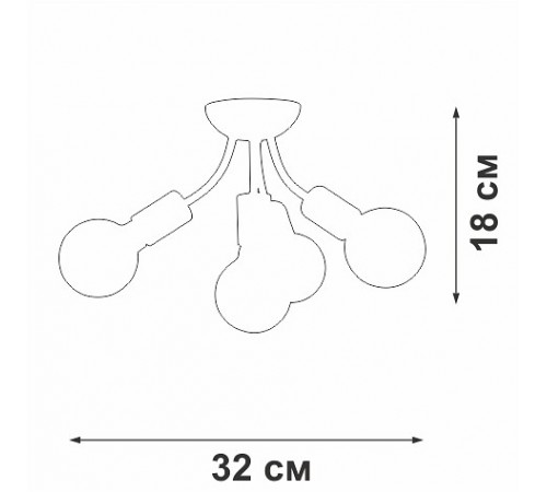 Потолочная люстра Vitaluce V3927-1/4PL V3927