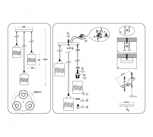 Подвесной светильник Ambrella Light TR3410 TR