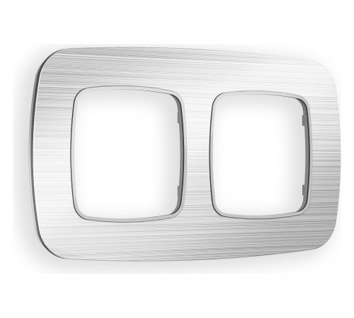 Рамка на 2 поста Ambrella Volt OF580102 Radian Металл