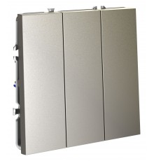 Выключатель трехклавишный без рамки Voltum VLS030104 S70
