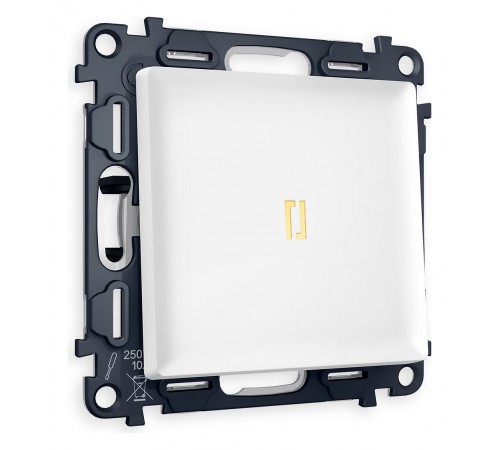 Выключатель одноклавишный с подсветкой без рамки Ambrella Volt MA122010 Quant