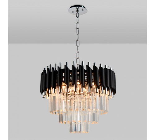 Подвесная люстра Natali Kovaltseva DARIAN 76017/5C CHROME BLACK Darian