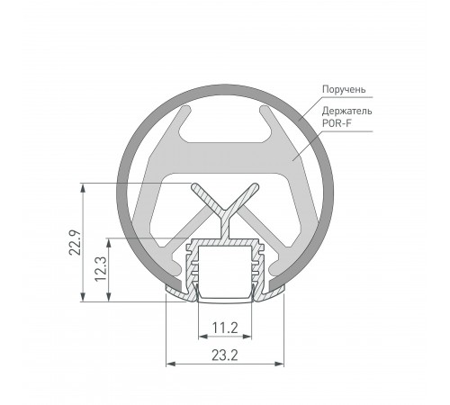 Профиль подвесной Arlight 019181(1) KLUS-POR