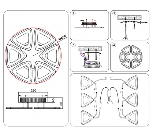 Потолочная люстра Ambrella Light FA4495 FA