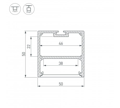 Профиль универсальный Arlight 036202 SL-LINE