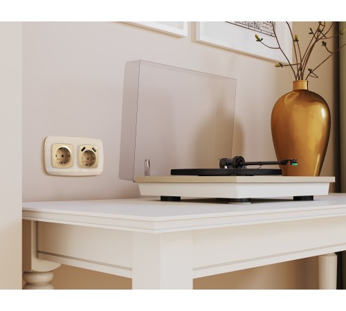 Рамка на 3 поста Ambrella Volt OF350303 Radian Стекло натуральное