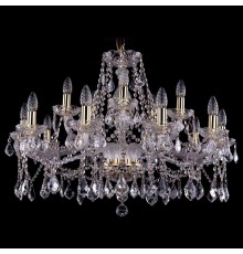 Подвесная люстра Bohemia Ivele Crystal 1413/10+5/300/G/Leafs 1413
