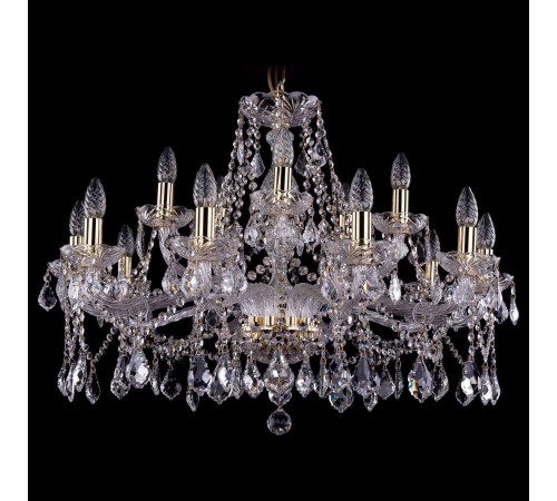 Подвесная люстра Bohemia Ivele Crystal 1413/10+5/300/G/Leafs 1413