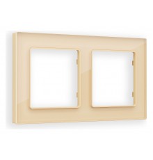 Рамка на 2 поста Ambrella Volt AF330602 Platos Стекло органическое