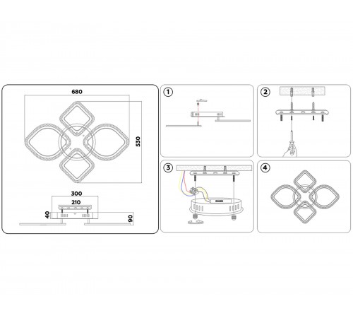 Потолочная люстра Ambrella Light FA5148 FA