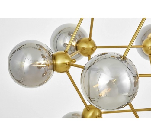 Подвесная люстра LUMINA DECO LDP 160N-12 MD+GY Zodiak