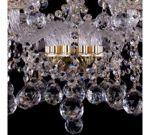 Подвесная люстра Bohemia Ivele Crystal 1413/10+5/300/G/Balls 1413