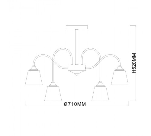Люстра на штанге Escada 1147/6P Cobra