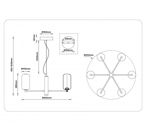 Подвесная люстра Ambrella Light LH11107 LH