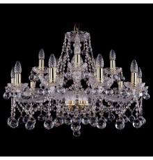 Подвесная люстра Bohemia Ivele Crystal 1413/10+5/300/G/Balls 1413