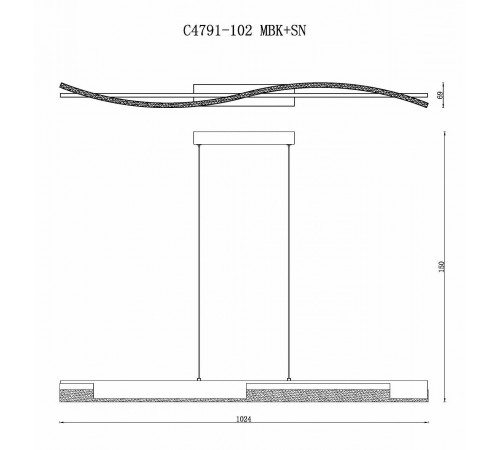Подвесной светильник iLedex C4791-102 MBK+BN Scorpio