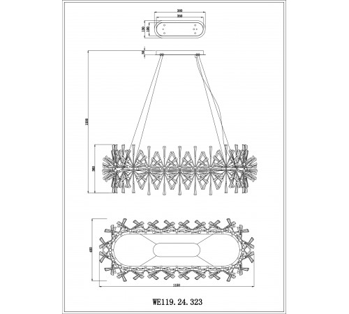 Подвесная люстра Wertmark WE119.24.323 Floriane