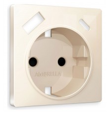Накладка для розетки с заземлением и со шторками и 2хUSB type A и C Ambrella Volt AP3100 Quant