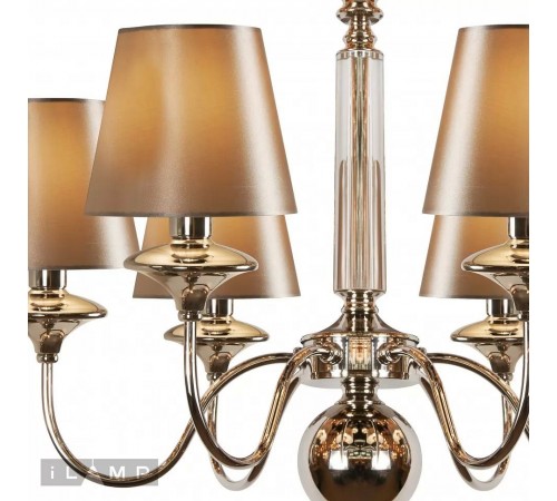 Подвесная люстра iLamp P2406-6  Nickel Rolling