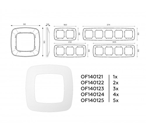 Рамка на 1 пост Ambrella Volt OF140121 Ecta