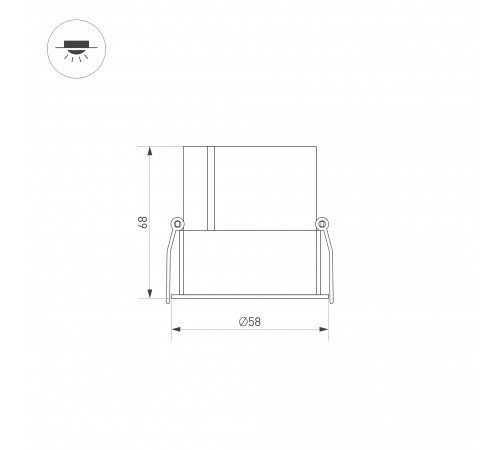 Встраиваемый светильник Arlight 035459 ATLAS