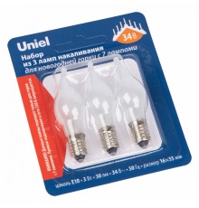 Набор из 3 ламп накаливания Uniel UL-00010987 IL-CW16